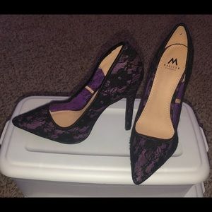 Purple with black lace.